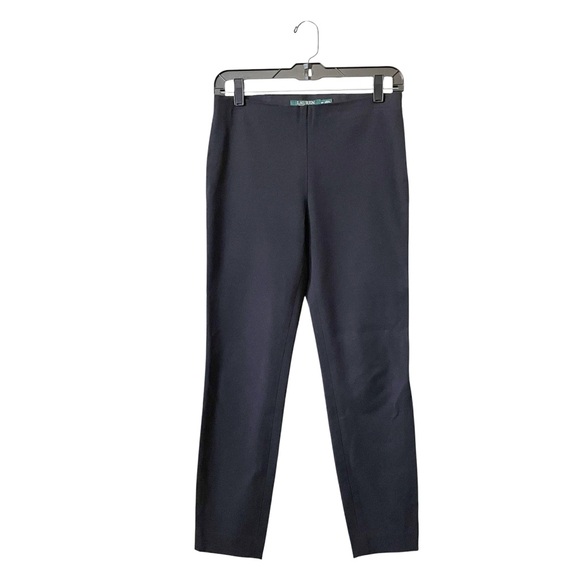 Lauren Ralph Lauren Pants - Lauren Ralph Lauren Pants Women Size 2P Petite Black Stretch Ankle Side Zip Work